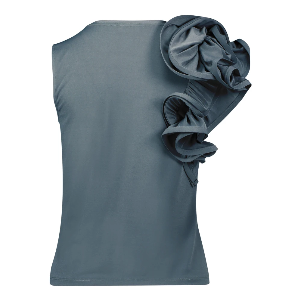 Vera Mont Elegant Ruffle Blouse Gray Dames