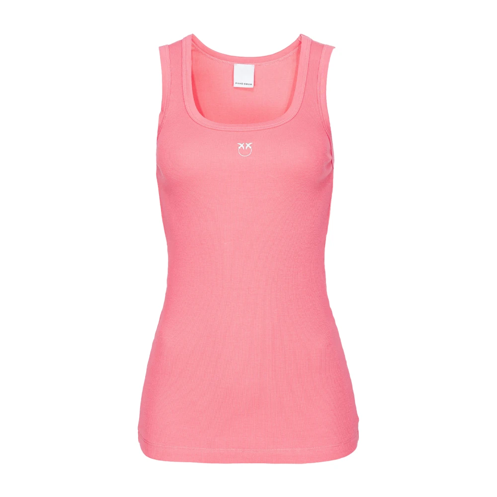 pinko Casual Katoenen T-shirt voor Vrouwen Pink Dames