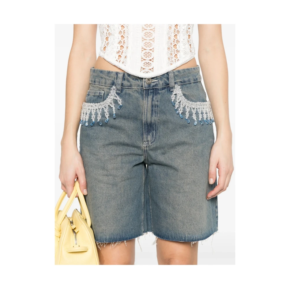 Patbo Cerulean Blue Denim Jeans Blue Dames