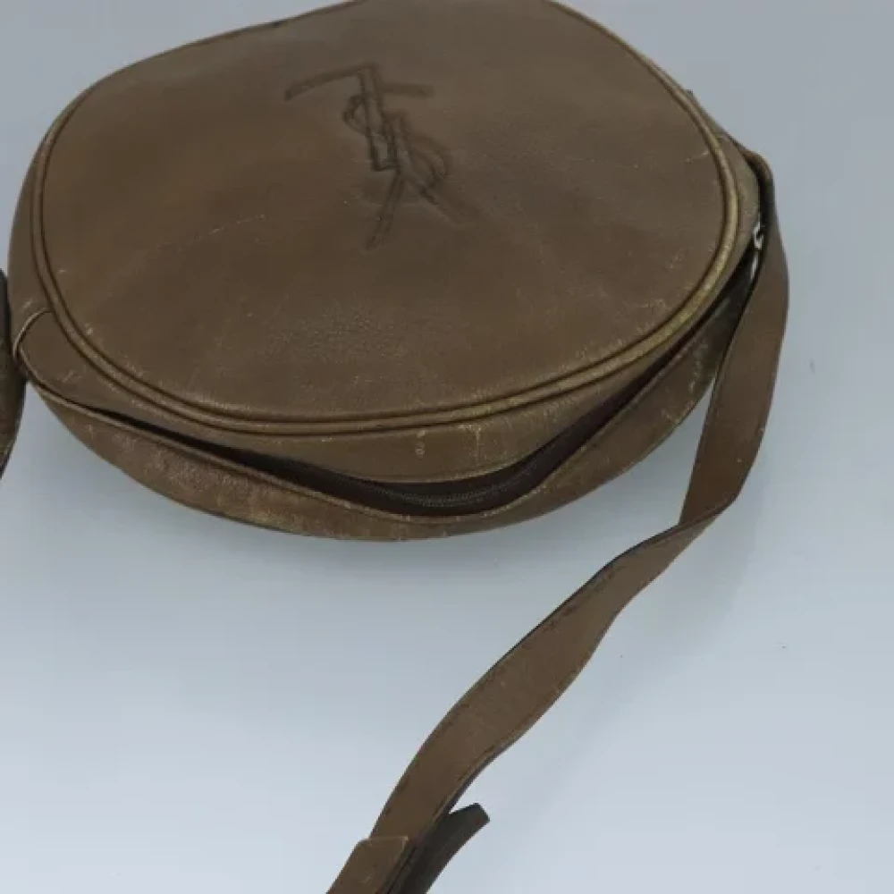Saint Laurent Vintage Pre-owned Leather shoulder-bags Brown Dames