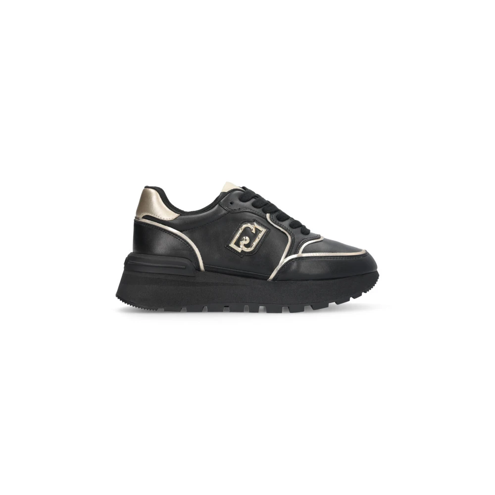 Liu Jo Platform sneakers met contrastinzetten Dames Schoenen Zwart