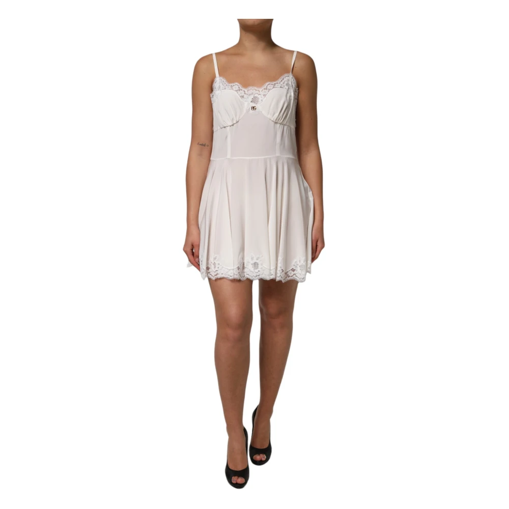 Dolce & Gabbana Women's White Slip Dress - Short Dresses - M - Dresses