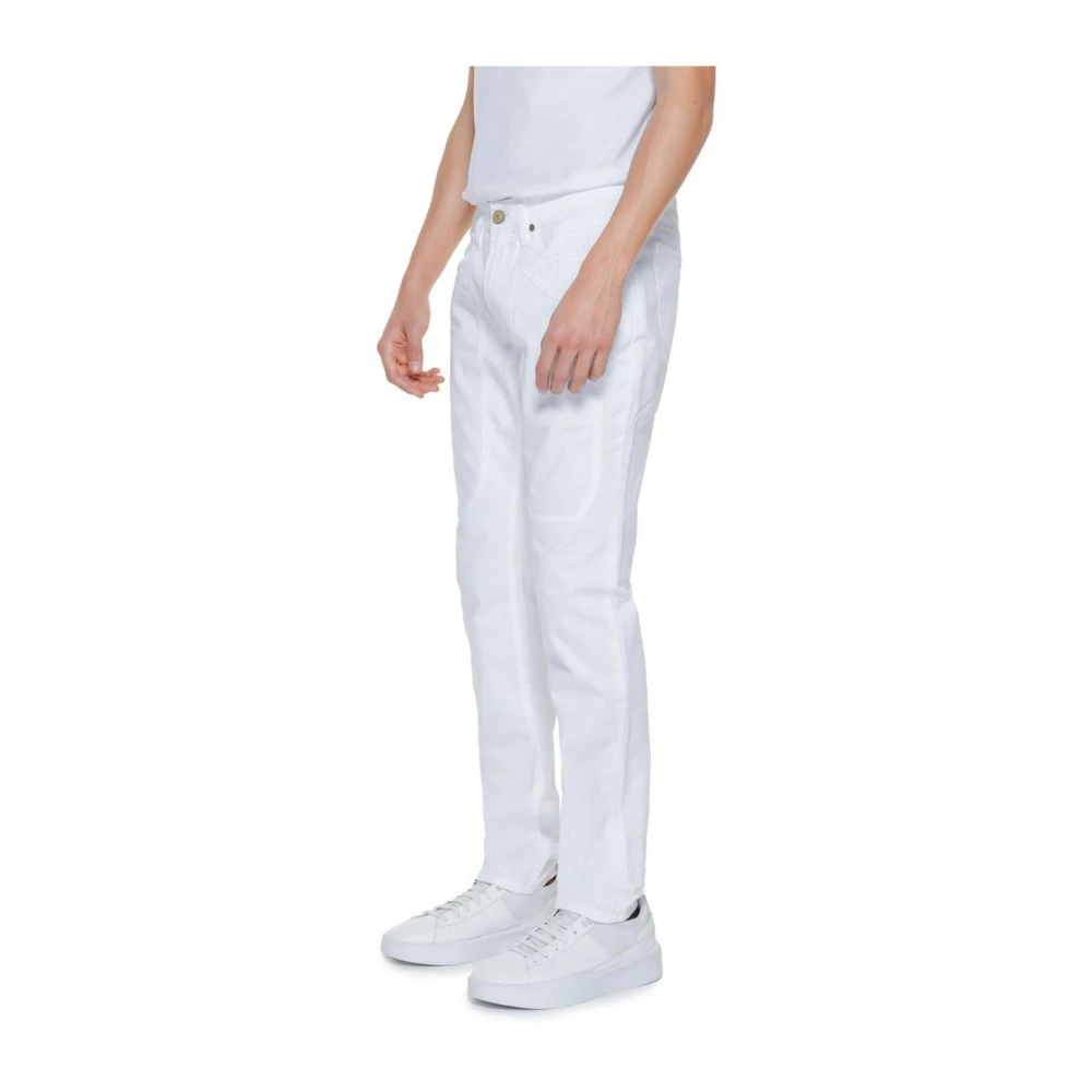 Jeckerson Slim Fit Katoenen Broeken Collectie White Heren