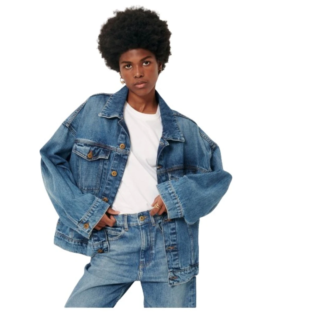 Sessun Donna Blu - Giacca Di Jeans Oversize - Jackets - S