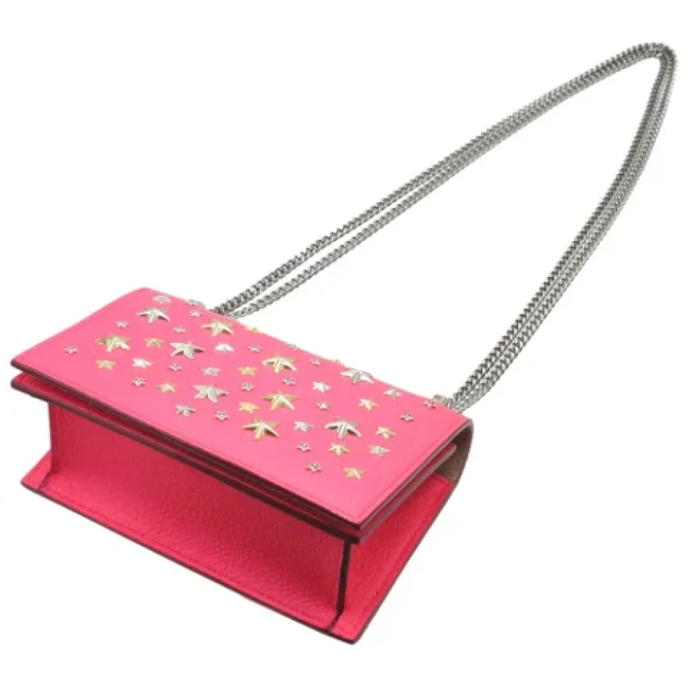 Jimmy Choo Pre-owned Fabric shoulder-bags Pink Dames