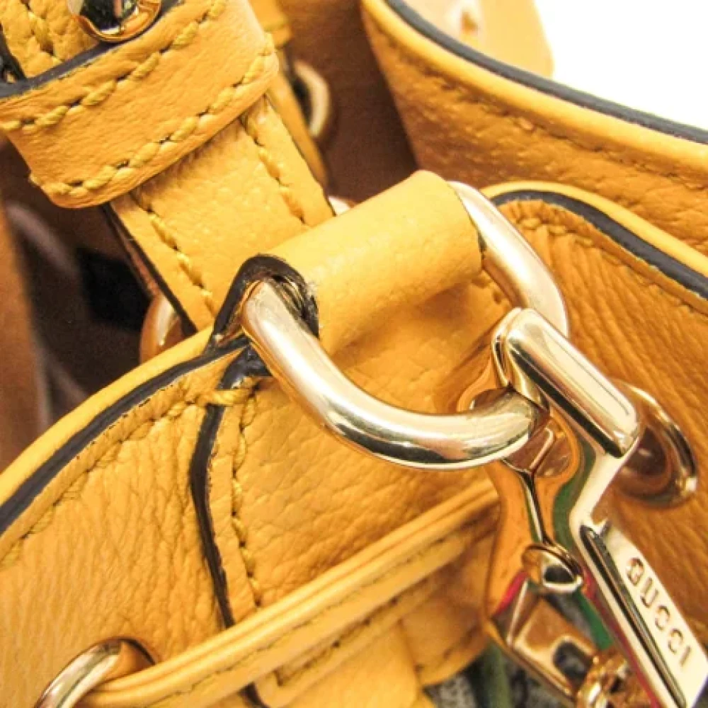 Gucci Vintage Pre-owned Leather gucci-bags Yellow Dames