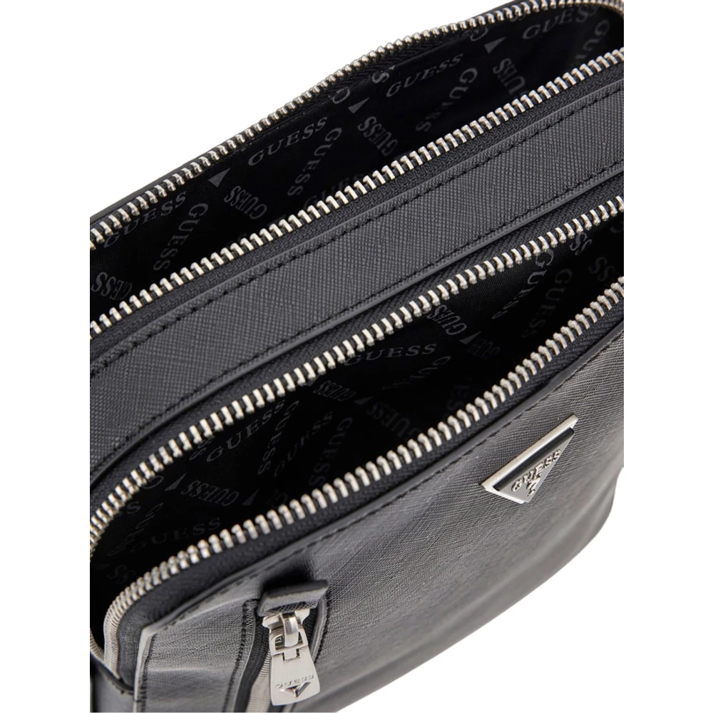 Guess Zwarte Synthetische Schoudertas Black Heren