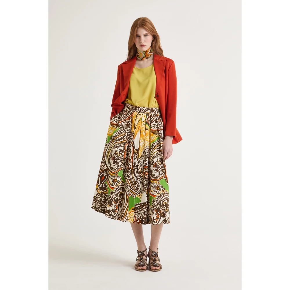 Maliparmi Geometrische Mimosa ROK Multicolor Dames