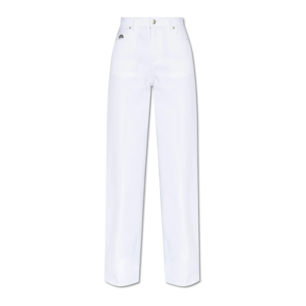 Alexander mcqueen Plooivoorkant jeans White Dames