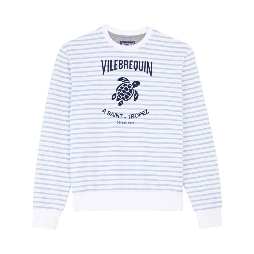 Vilebrequin Gestreept katoenen sweatshirt voor heren Blue Heren