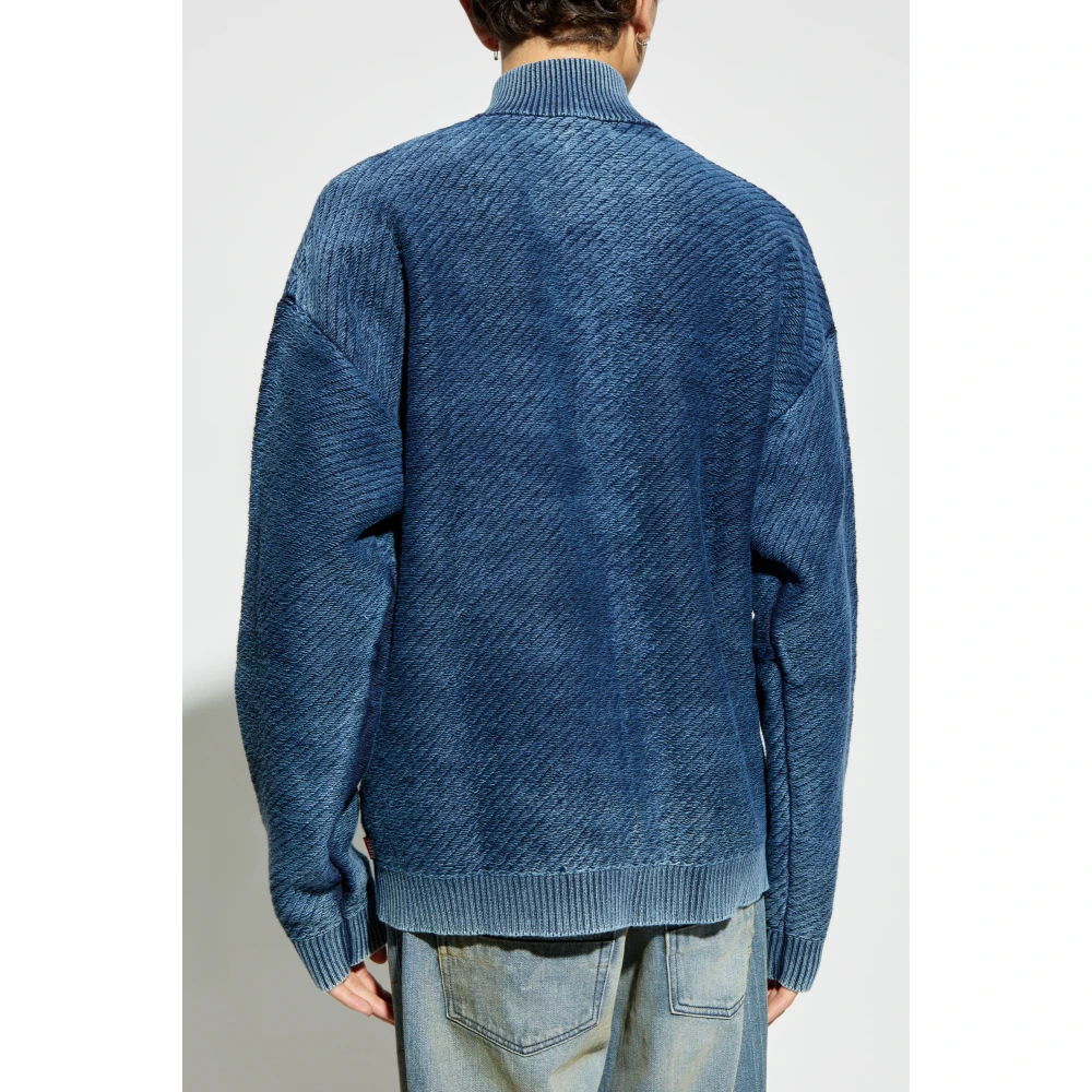 Diesel Cardigan K-Klevery-Zip Blue Heren