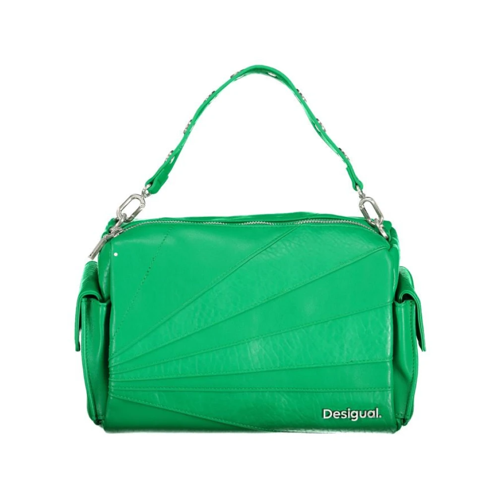 Desigual Women's Green Handbags, One Size, Handbag With Removable Shoulder Strap And Multiple Pockets
