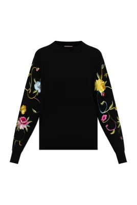 Ulltröja med blommigt motiv