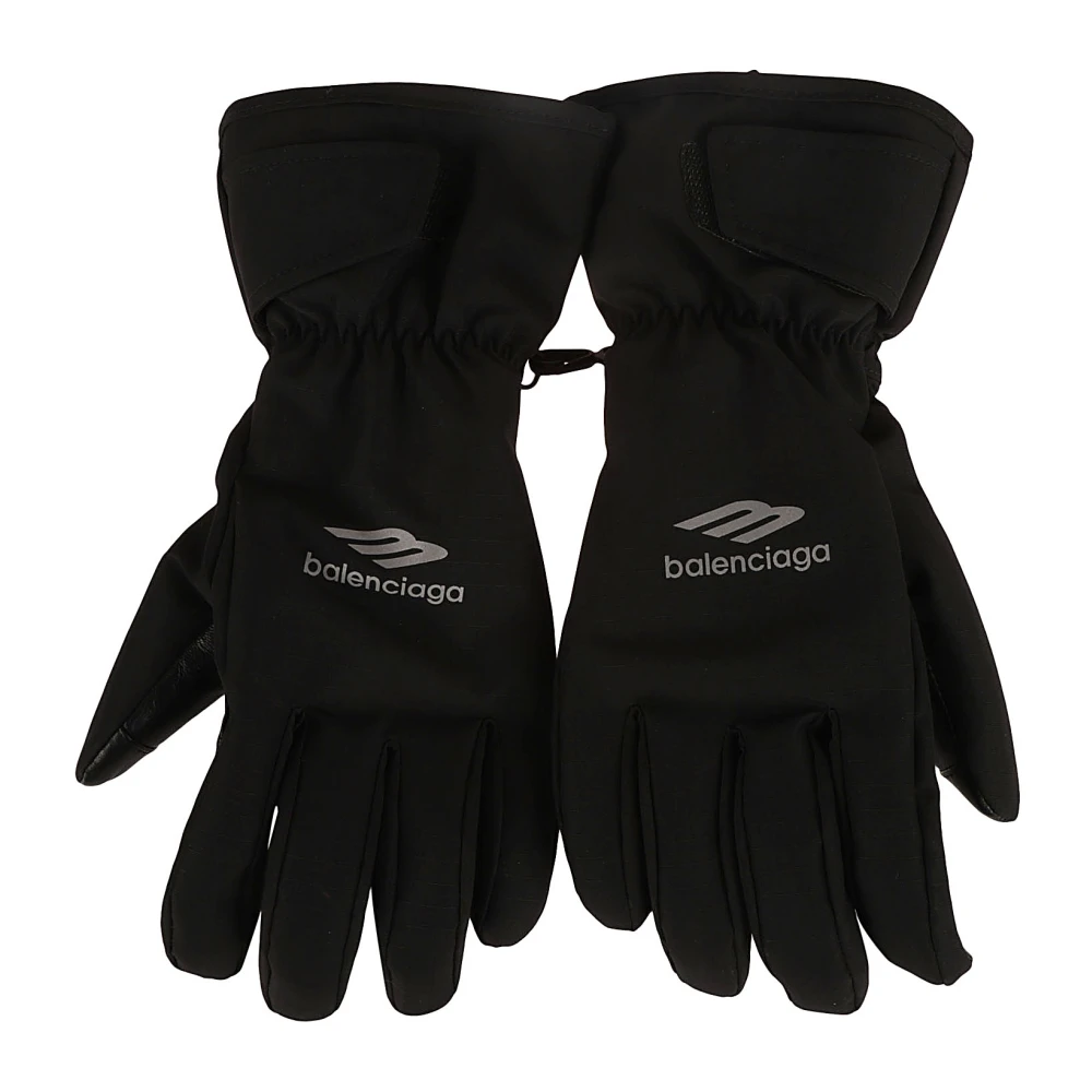 Balenciaga Zwarte Ski Handschoenen Black Heren