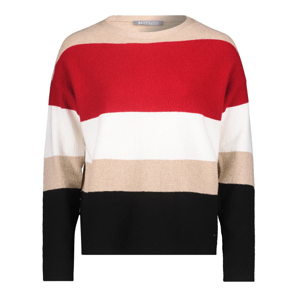 Betty & Co Gestreepte Gebreide Trui Multicolor Dames