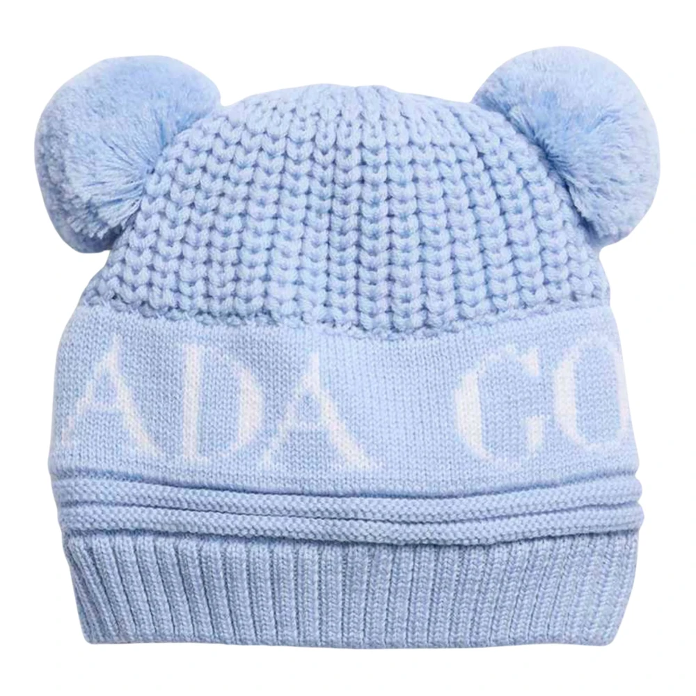 Canada Goose Blue Hats & Caps, Unisex, One Size, Baby Double Pom Pom Hat