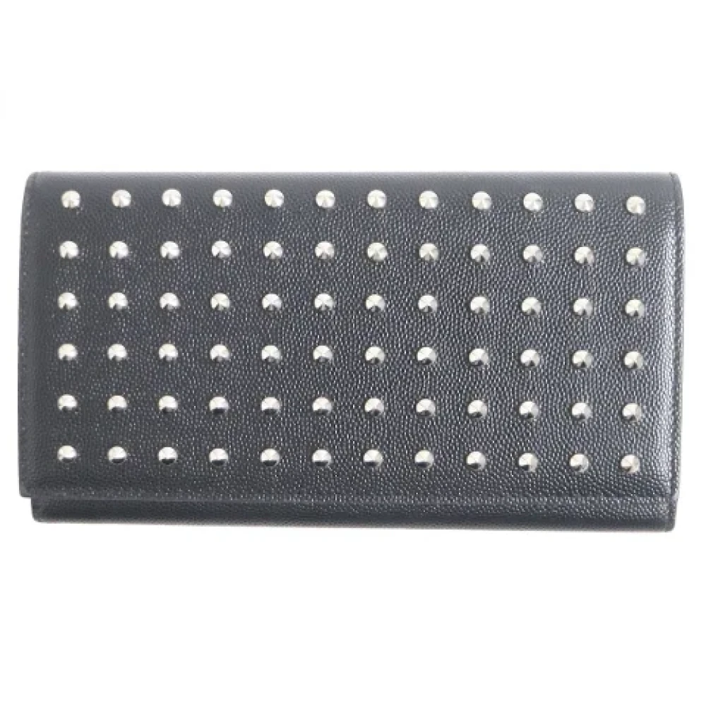 Yves Saint Laurent Vintage Pre-owned Leather wallets Black Dames