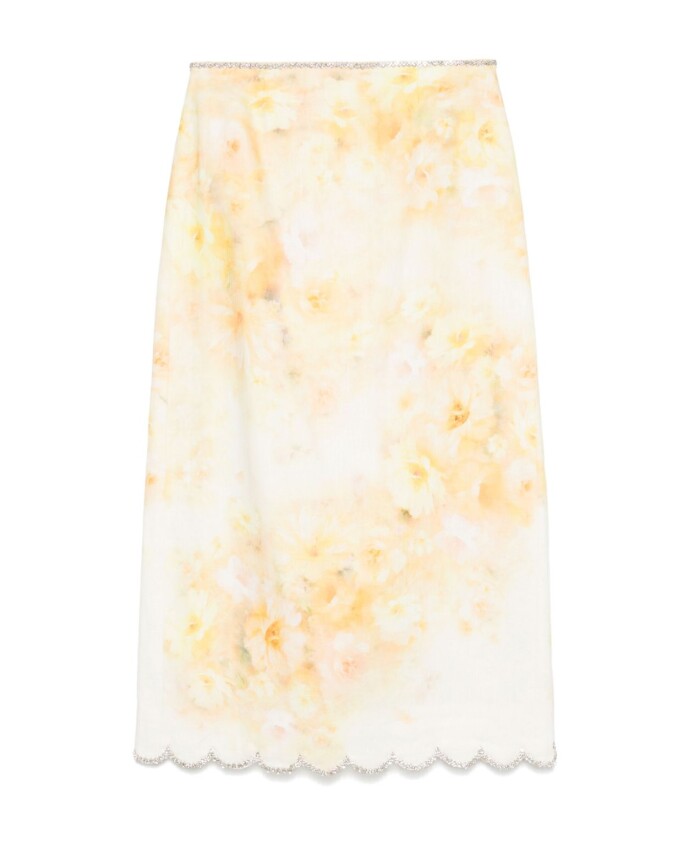 yellow-pleated-skirt
