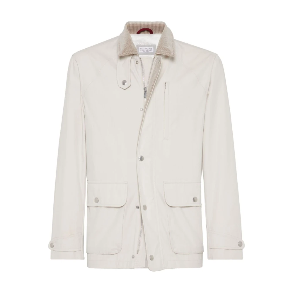 BRUNELLO CUCINELLI Luxe Wollen Jassen White Heren