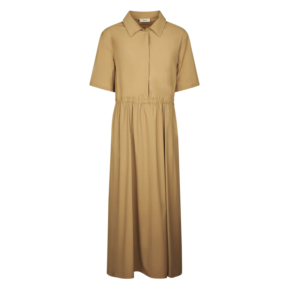 Herno Women's Brown Shirt Dresses, S, Drawstring Dress