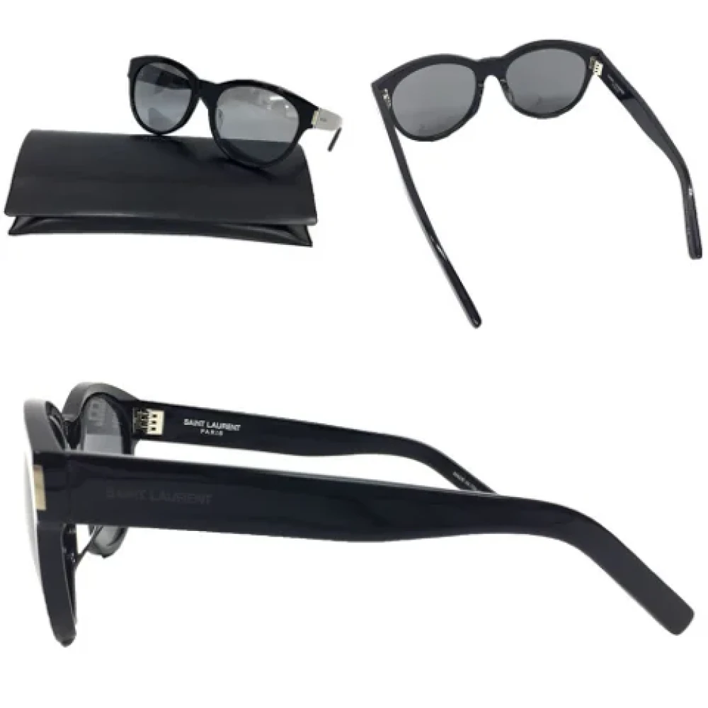 Yves Saint Laurent Vintage Pre-owned Fabric sunglasses Black Dames