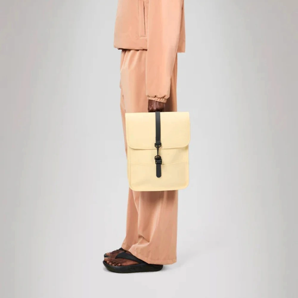 Rains Waterdichte PU Rugzak met Klep Beige Heren