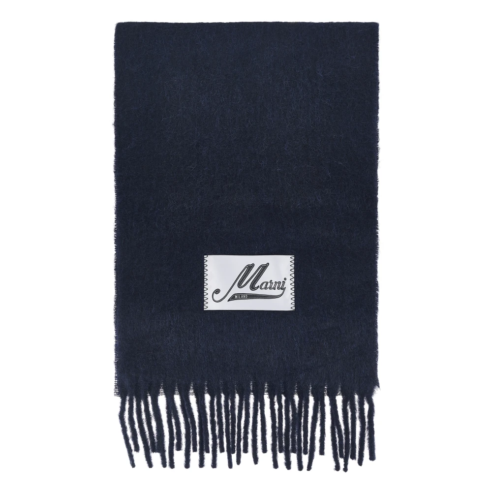 Marni Black Winter Scarves, Male, One Size, Fashion Scarfs Collection