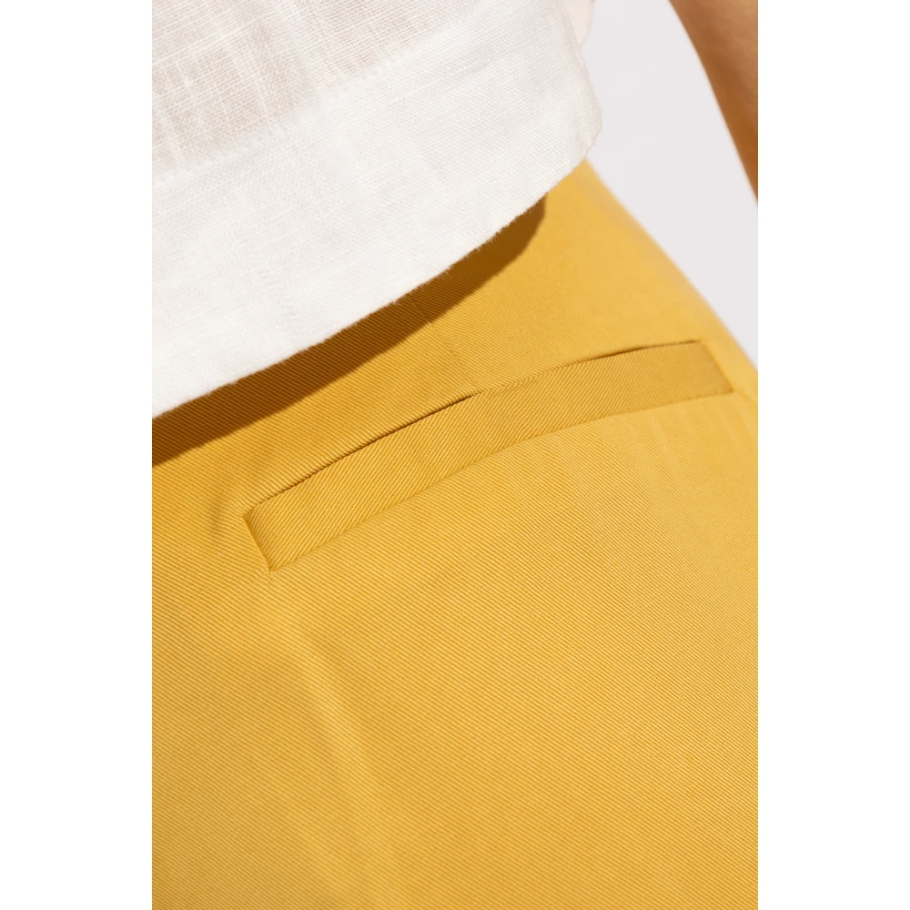 Munthe Kosmila plooi-front broek Yellow Dames