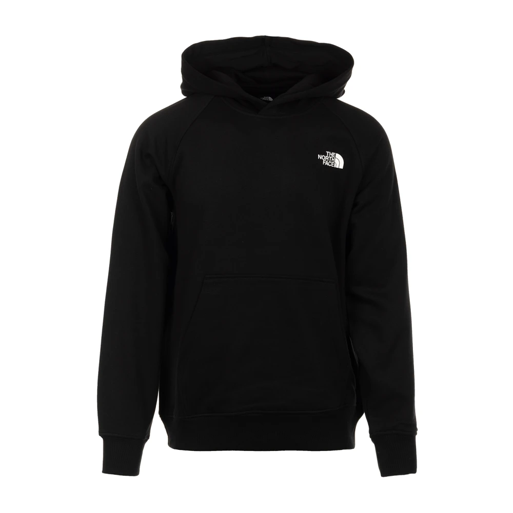 The North Face Zwarte Sweaters Raglanredbox Hoodie Stijlvol Black Heren