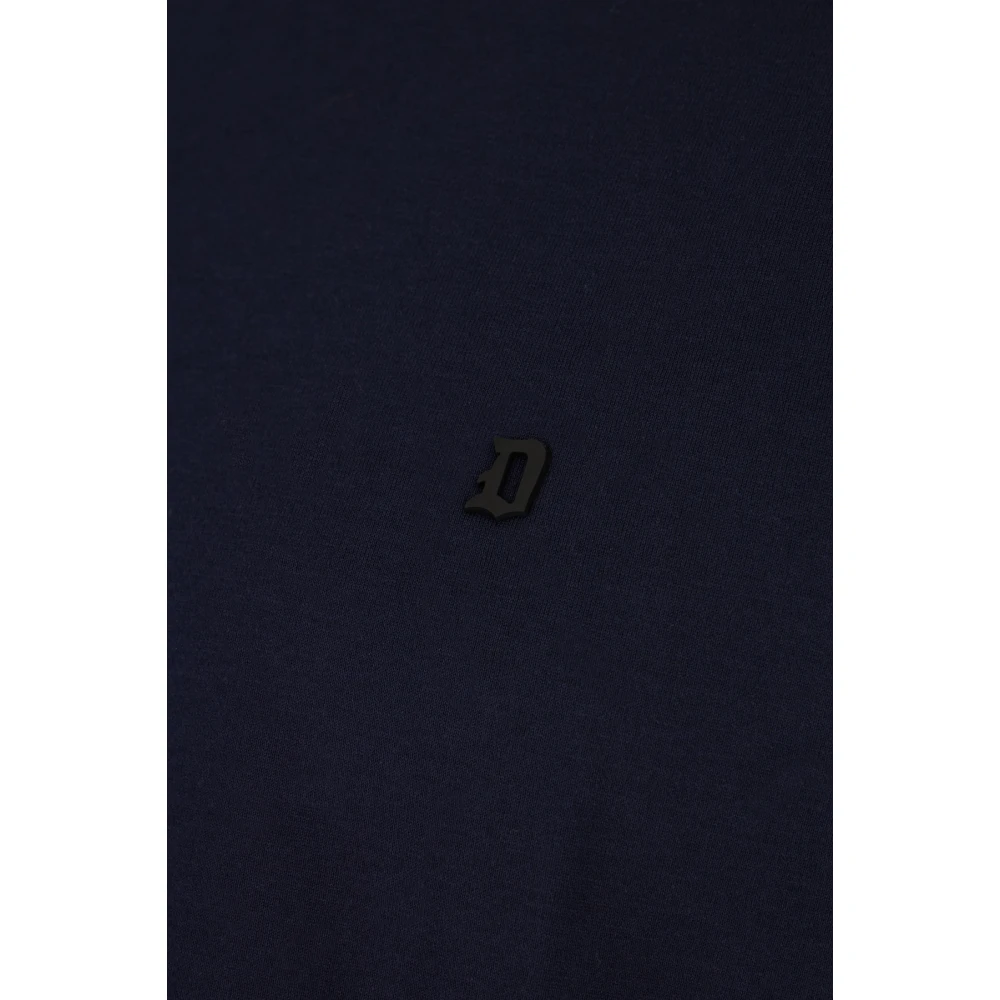 Dondup Casual Katoenen T-Shirt voor Mannen Blue Heren