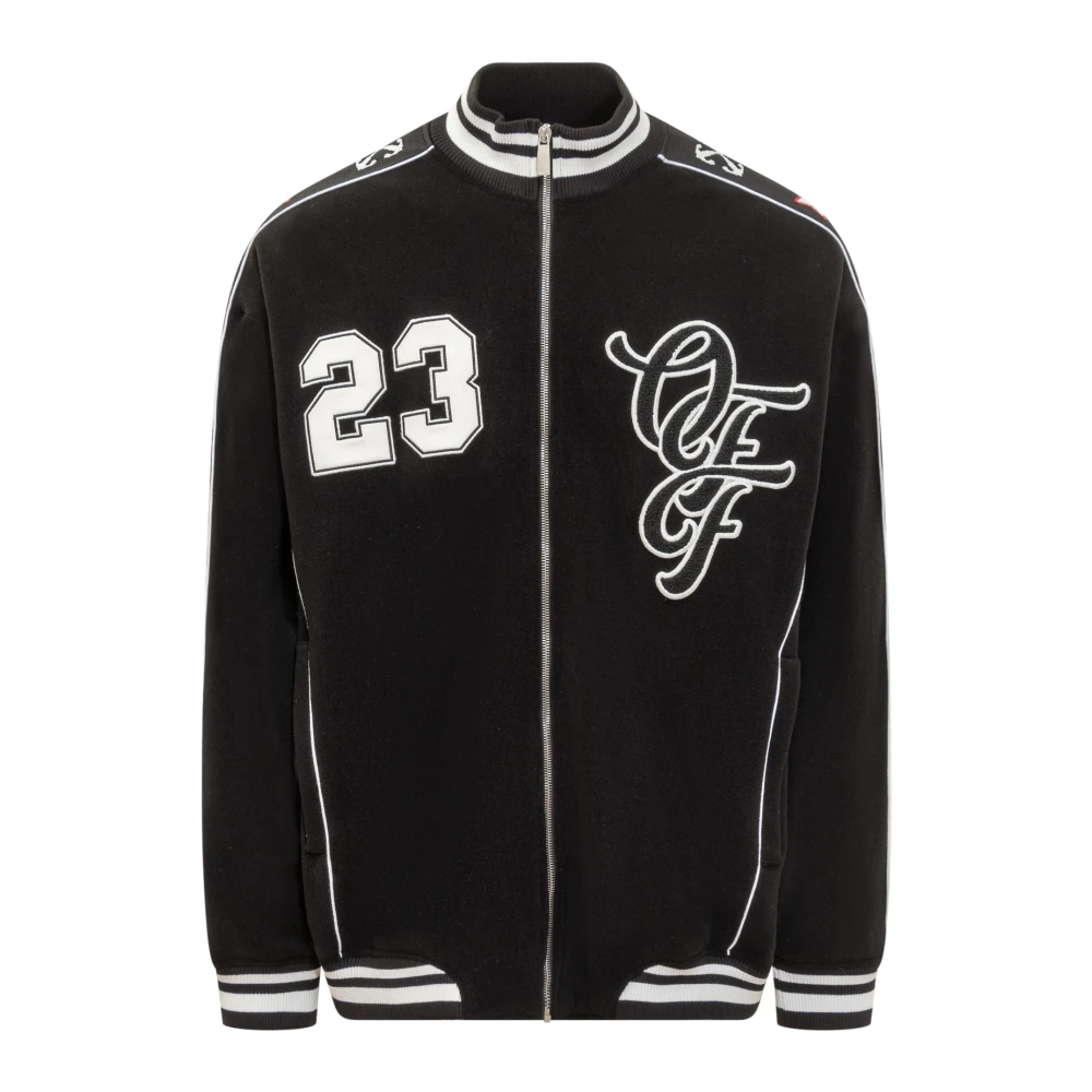Off White Stijlvolle Track Top Sweatshirt Black Heren