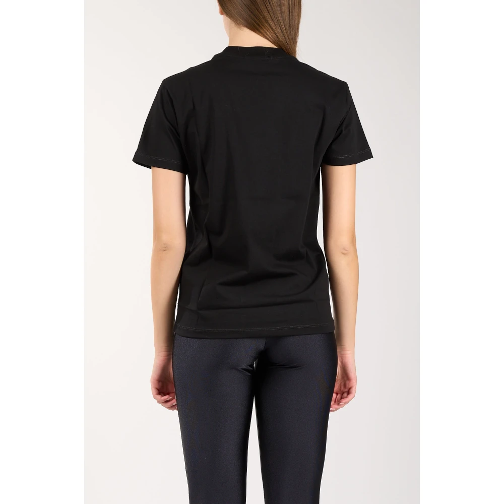 Hinnominate Katoenen Jersey T-shirt met Bedrukt Logo Black Dames