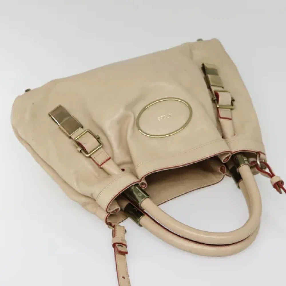 Chloé Pre-owned Leather handbags Beige Dames