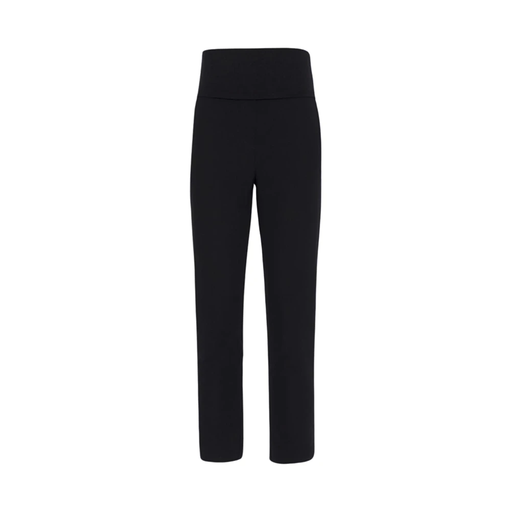 Manila Grace Stijlvolle Cropped Broeken Black Dames