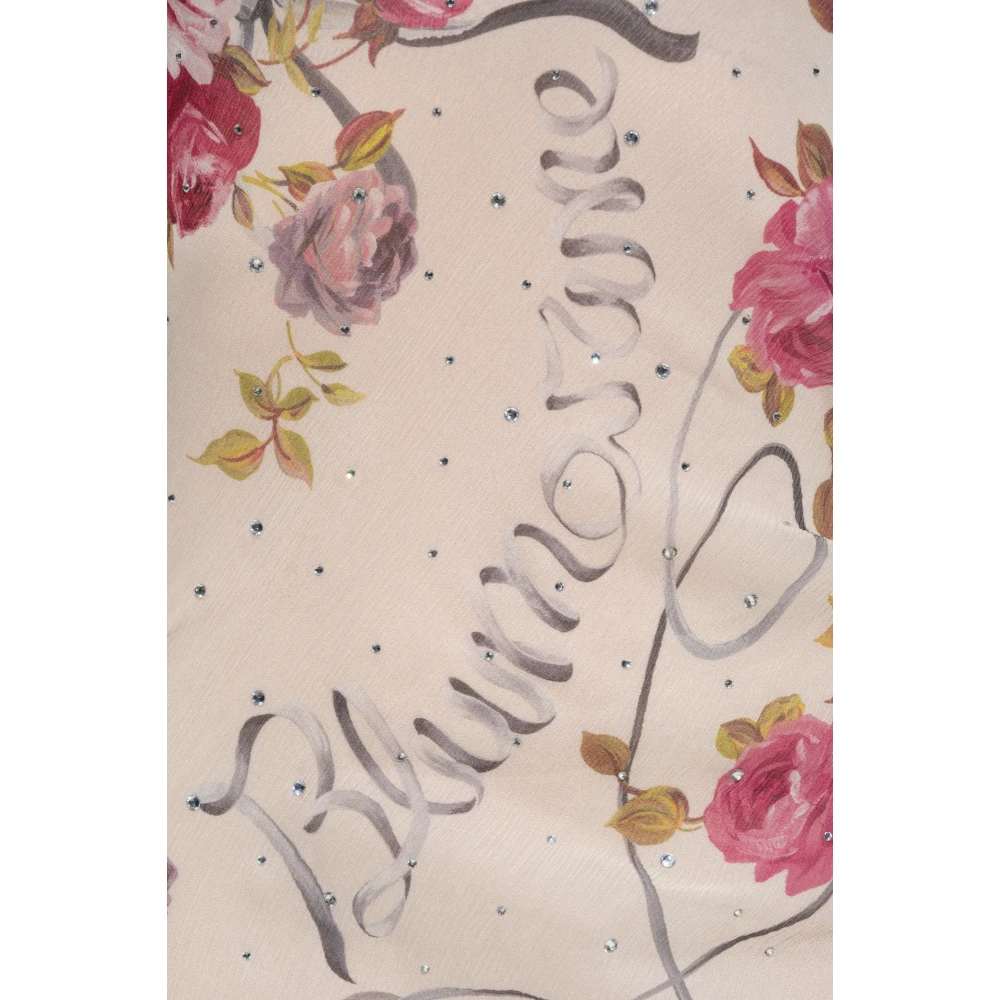 Blumarine Zijden jurk met glinsterende pailletten Pink Dames