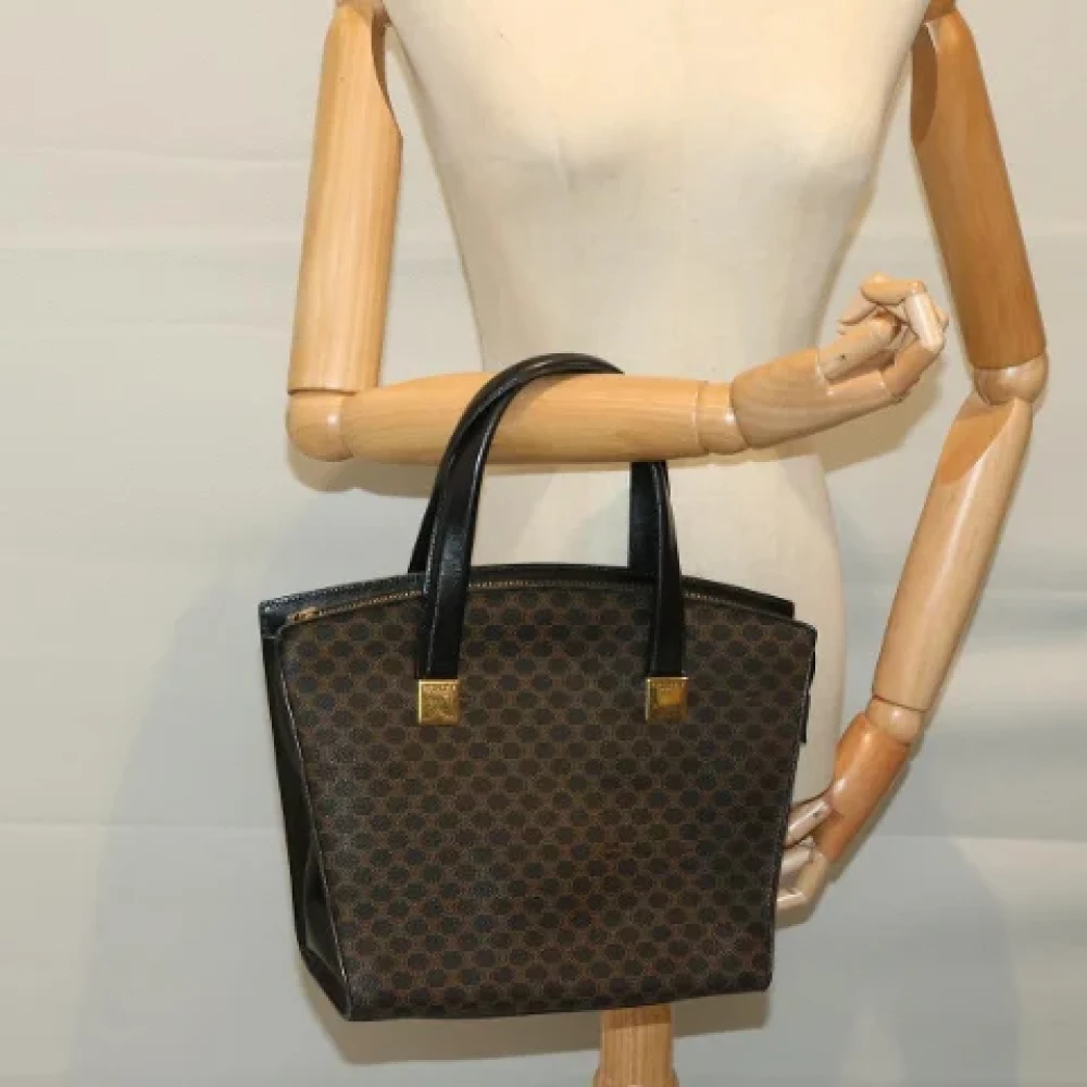 Celine Vintage Pre-owned Canvas handbags Black Dames