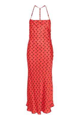 cardinal-red-square-neck-dress