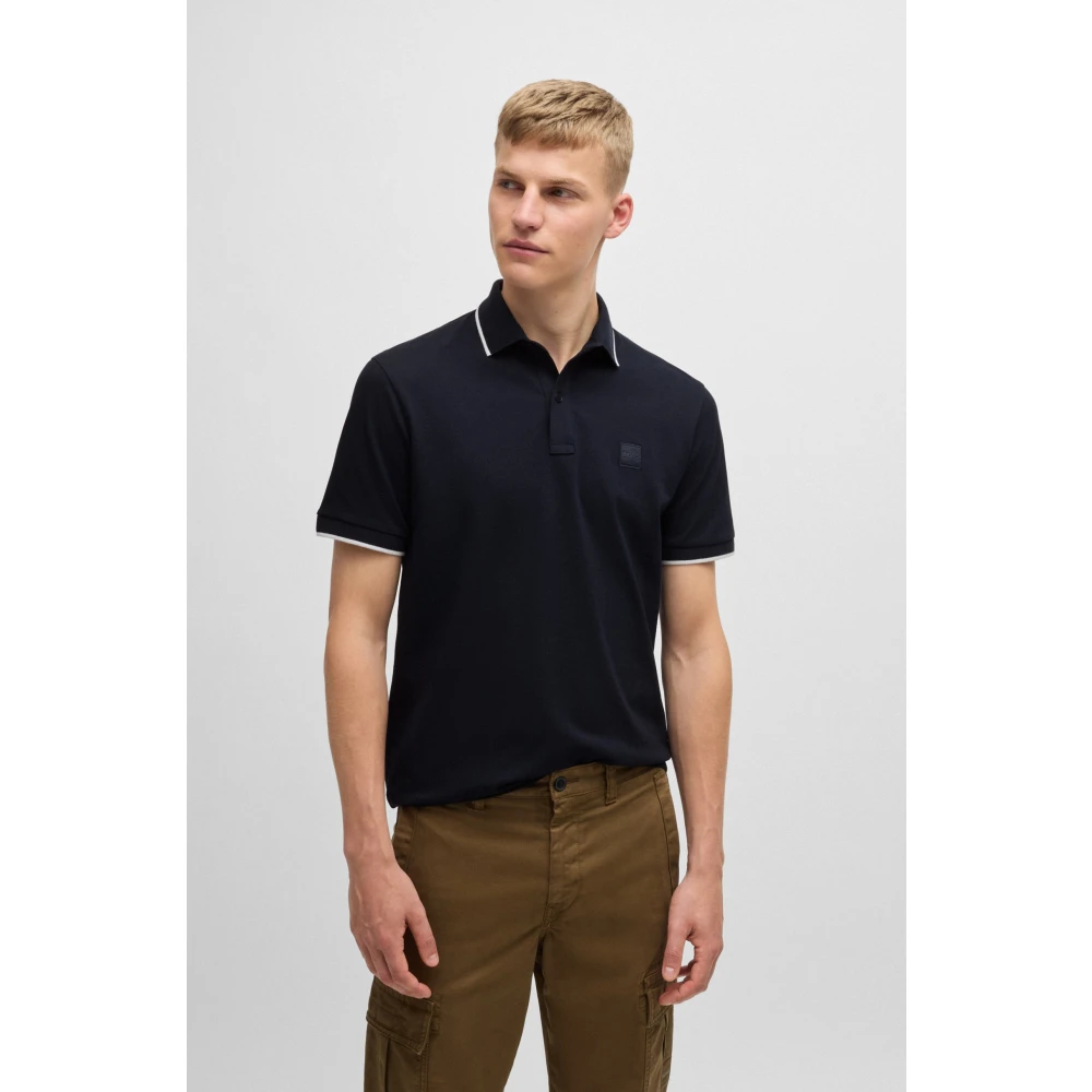 Boss Slim Fit Polo Shirt Blue Heren