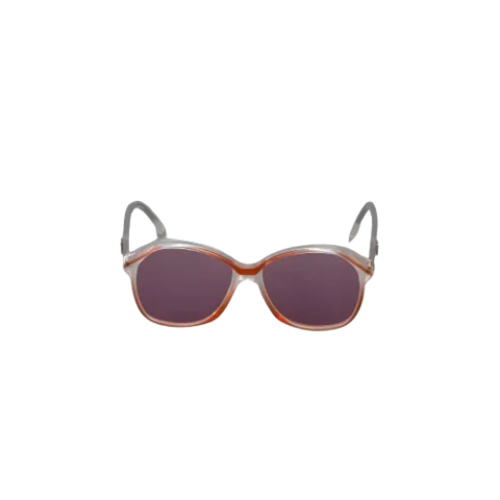 Yves Saint Laurent Vintage Pre-owned Acetate sunglasses Orange Dames
