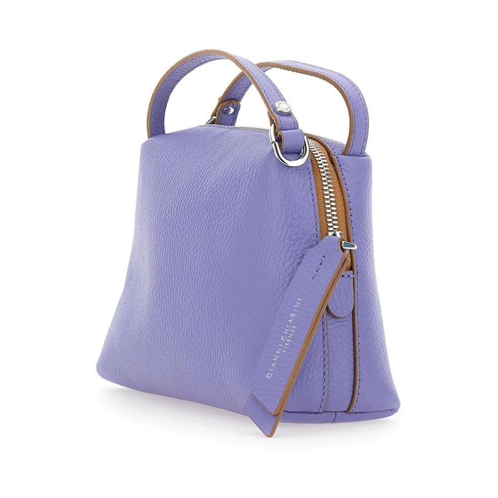 Gianni Chiarini Lavendel Leren Handtas met Zilveren Hardware Purple Dames