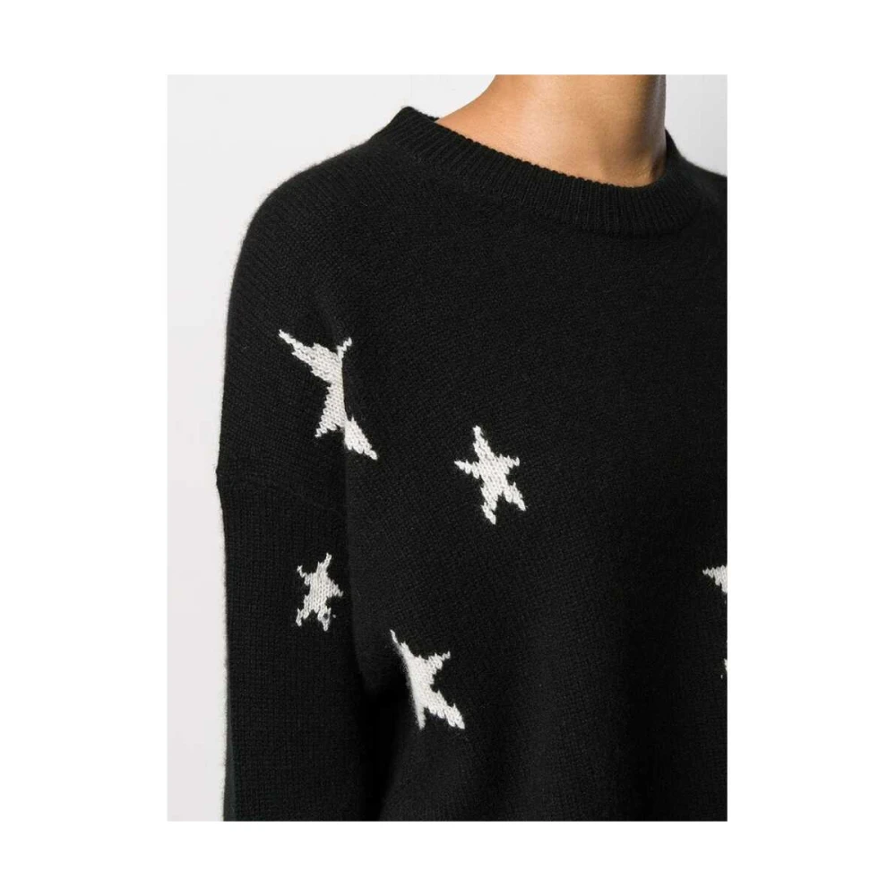 Zadig & Voltaire Zwarte Kasjmier Sterrenprint Sweater Black Dames
