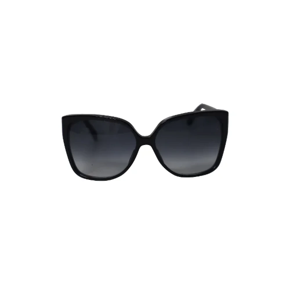 Gucci Vintage Klassieke vierkante zonnebril van zwart acetaat Black Dames