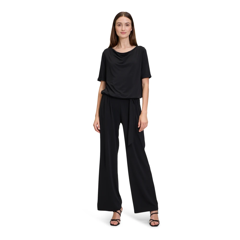 Betty Barclay Printshirt met Watervalhals Black Dames