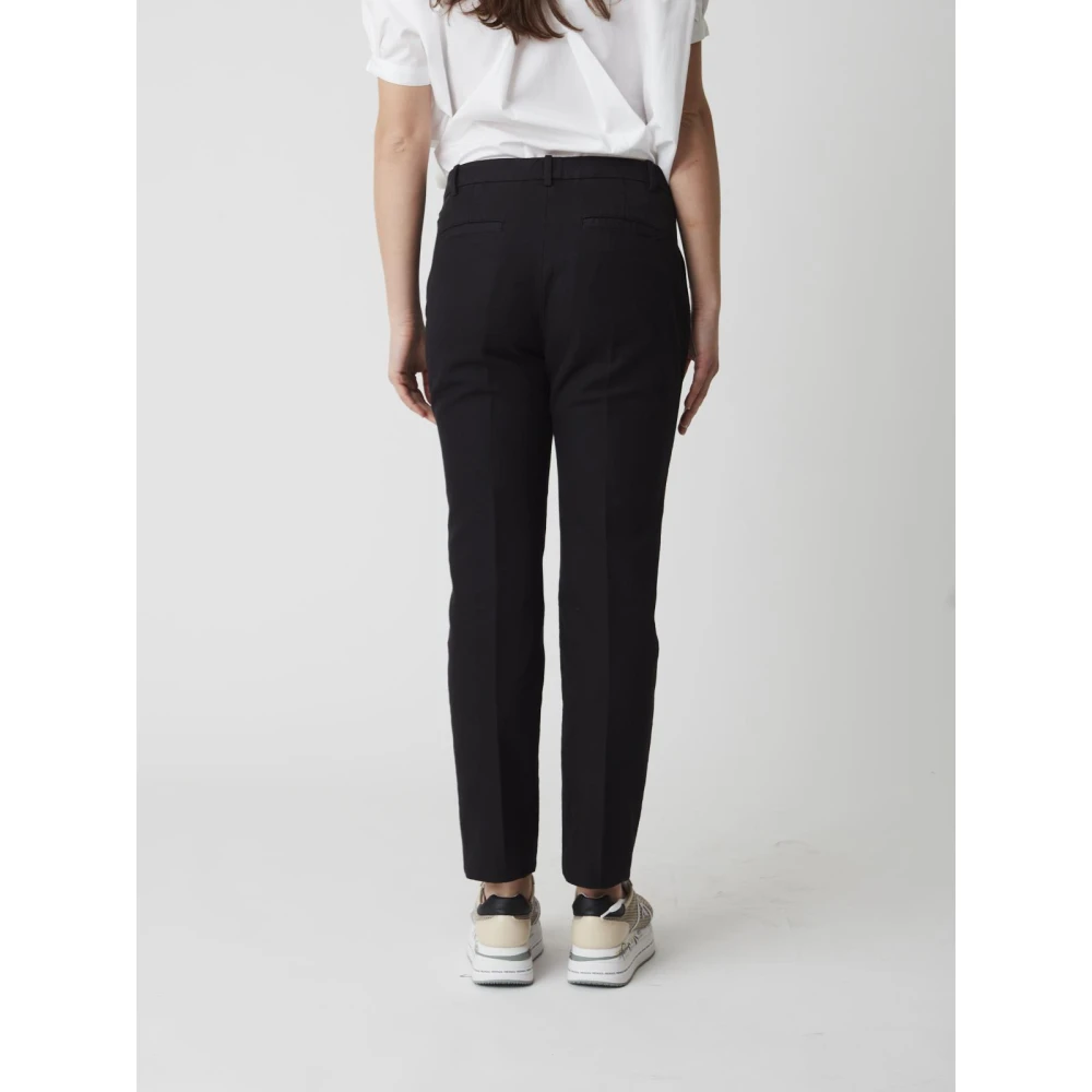 Aspesi Casual Katoenen Broek Black Dames