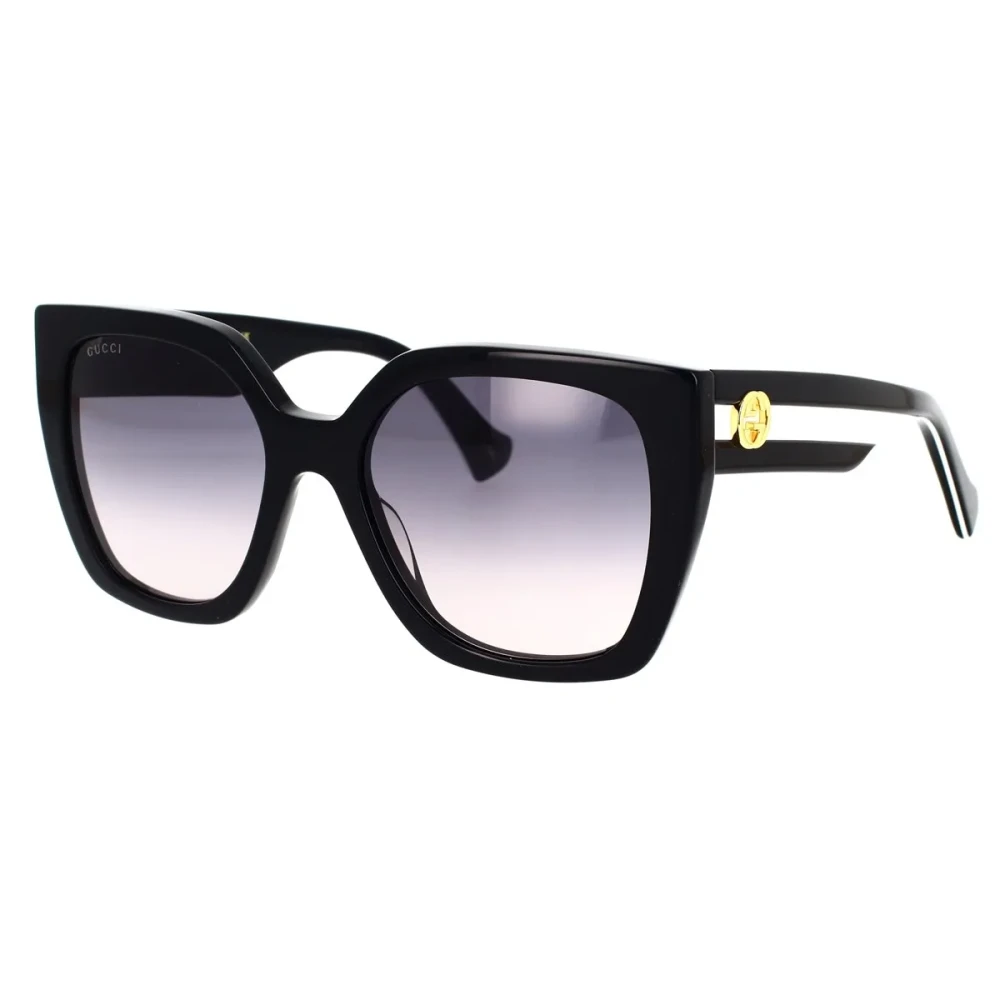 Gucci Unisex Black Sunglasses, 55 Mm, Square Oversize Sunglasses With Web Motif