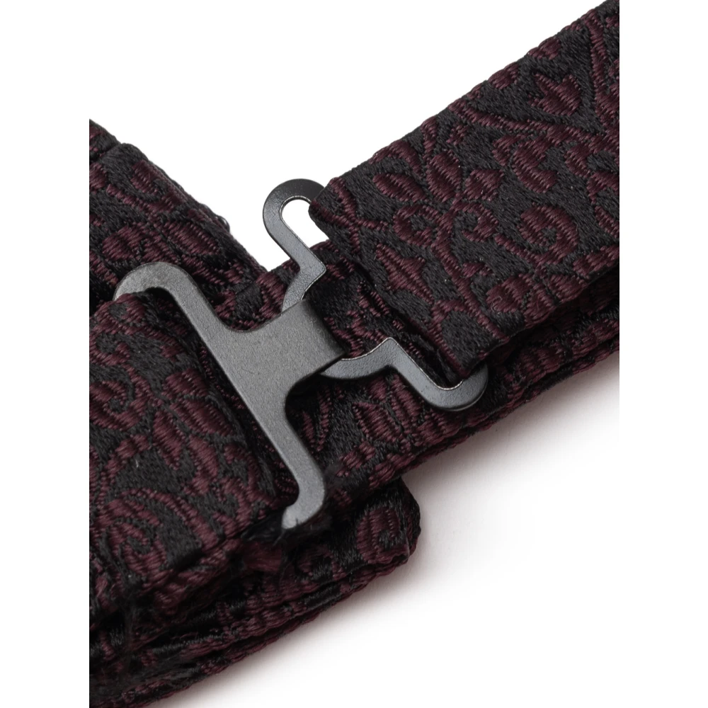 Dolce & Gabbana Zwarte zijden geborduurde vlinder top Brown Heren