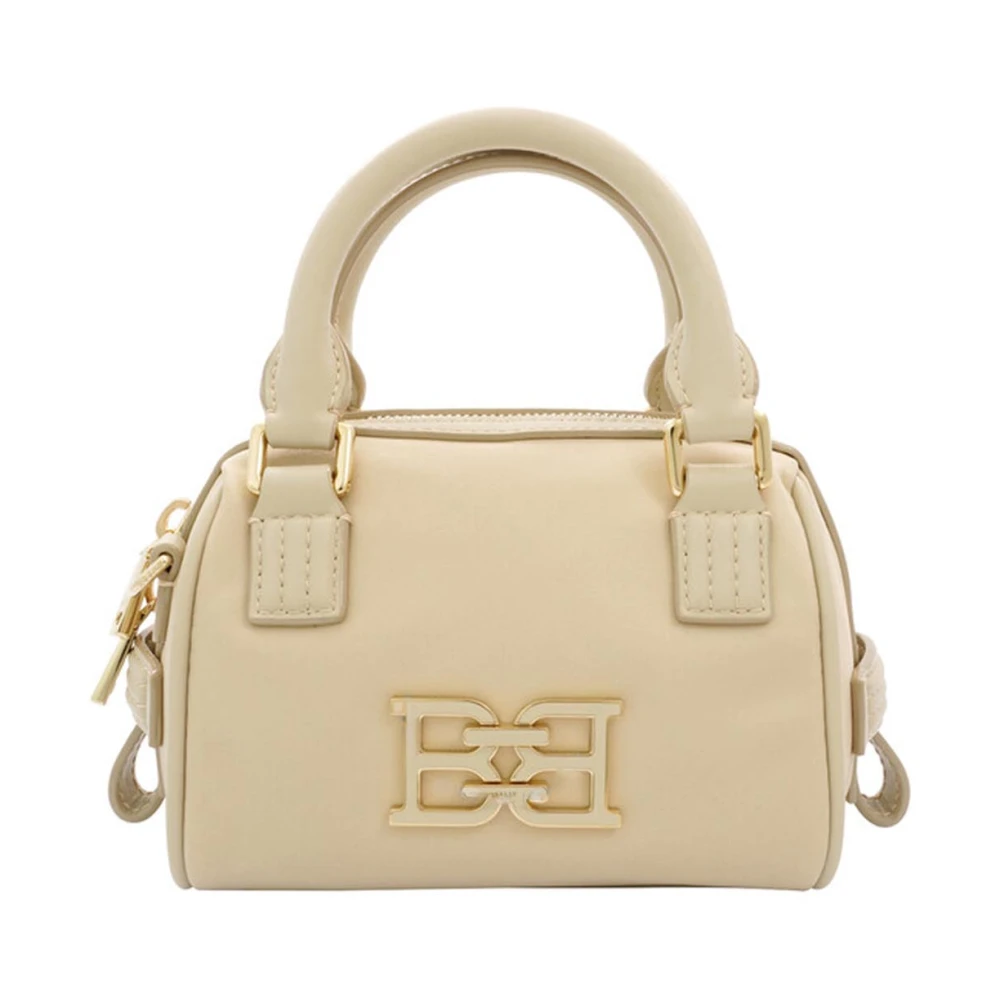 Bally Mini Schoudertas met Logo Beige Dames