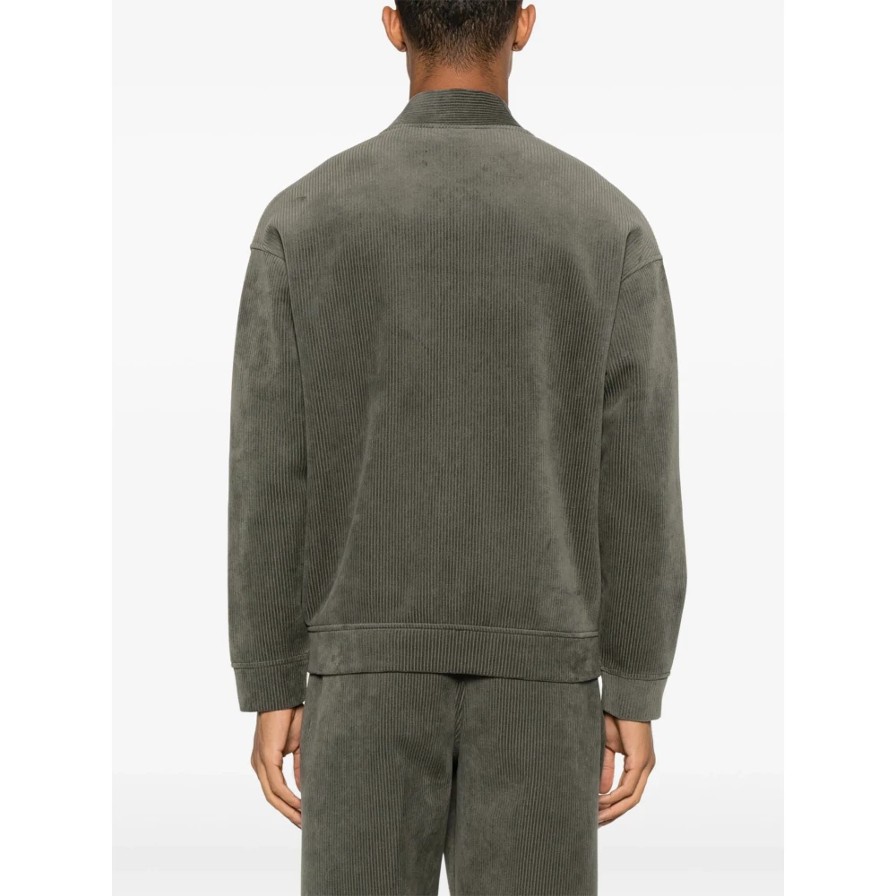Emporio Armani Sweatshirt met ritssluiting en opstaande kraag Gray Heren