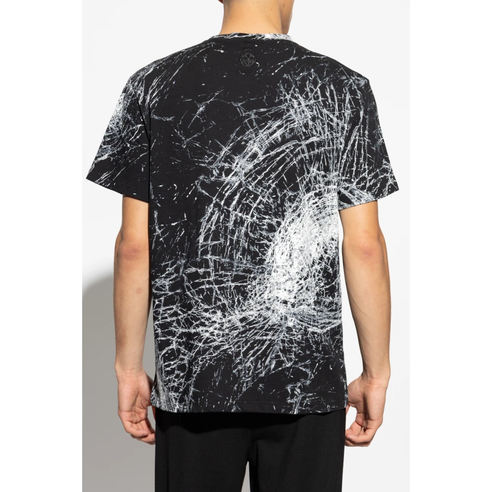 alexander mcqueen T-shirt met print Black Heren