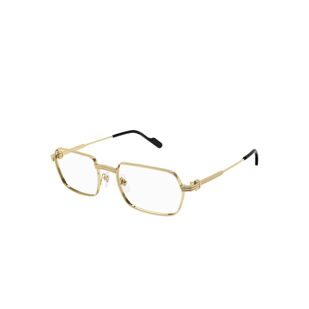 Cartier Gouden Rechthoekige Metalen Bril Premiere Ct0483O Yellow Heren